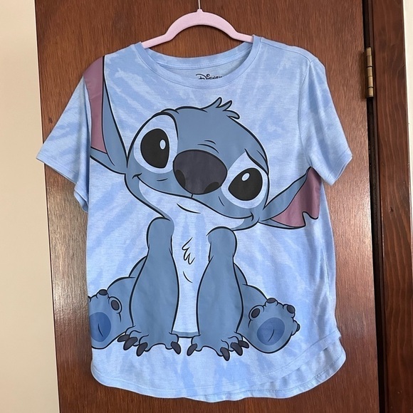 Stitch up cycle bleach blue tee - Picture 1 of 3